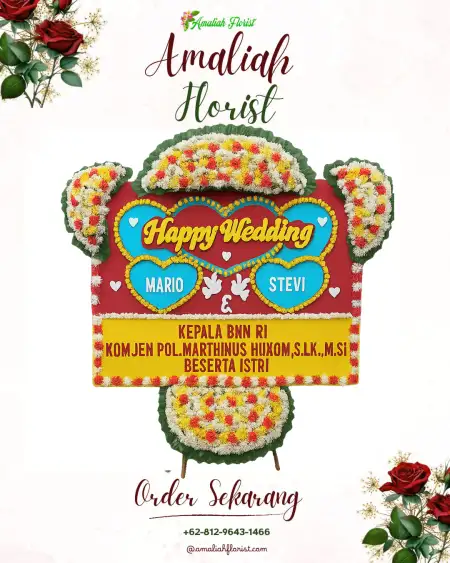 Papan Bunga Pernikahan Morosari